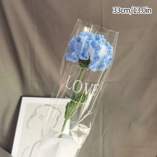 1Pc Tulip Crochet Flowers Artificial Woven Flowers Handmade Tulipanes Wedding Gift for Guest Home Decoration Valentine'S Gift